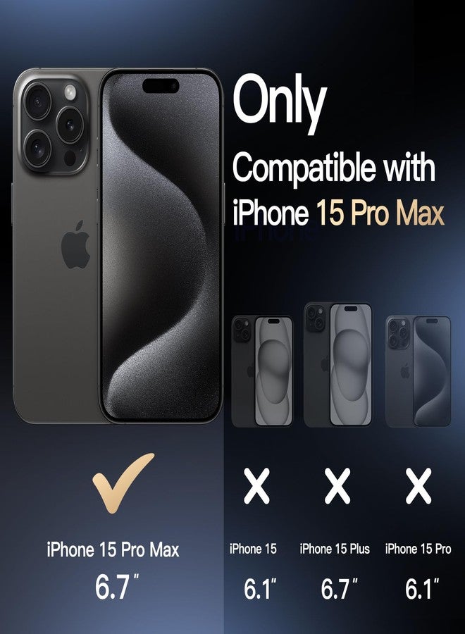 جي تيك جراب JETech Grip لهاتف iPhone 15 Pro Max مقاس 6.7 بوصة، غطاء حماية نحيف من مادة TPU الناعمة مع عدسة كاميرا، حماية كاملة، مقاوم للصدمات (أسود تيتانيوم) - Image 2
