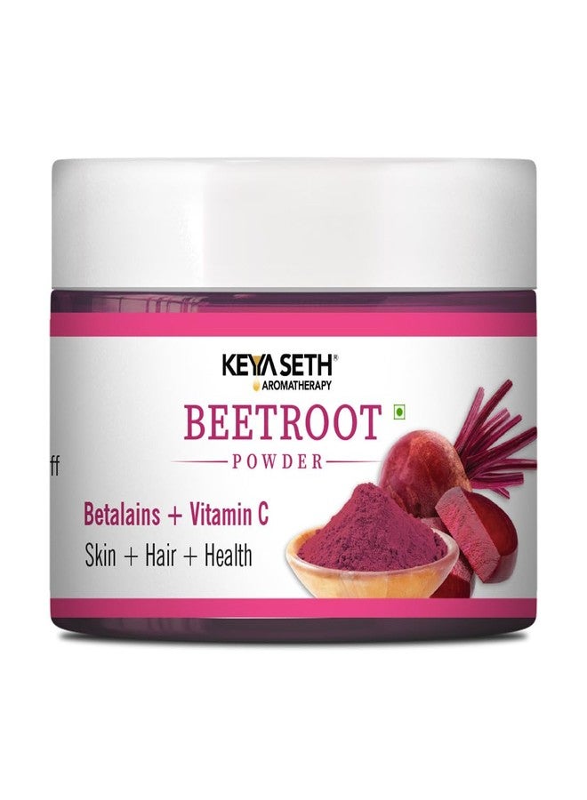 KEYA SETH AROMATHERAPY, DEVICE OF DROP KEYA SETH AROMATHERAPY Beetroot Powder with Betalains & Vitamin C for Glowing Skin, Moisturizing, Anti-Aging, Hair Color & Immunity Boost 100gm - Image 1