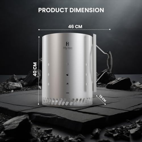 H Hy-Tec (Device) Hybb - Rapid Extra Large Charcoal Chimney Starter | The Fastest & Easiest Coal Starter For Bbq Chimney, Charcoal Grill, Briquettes Charcoal Starter - Built-In - Image 3