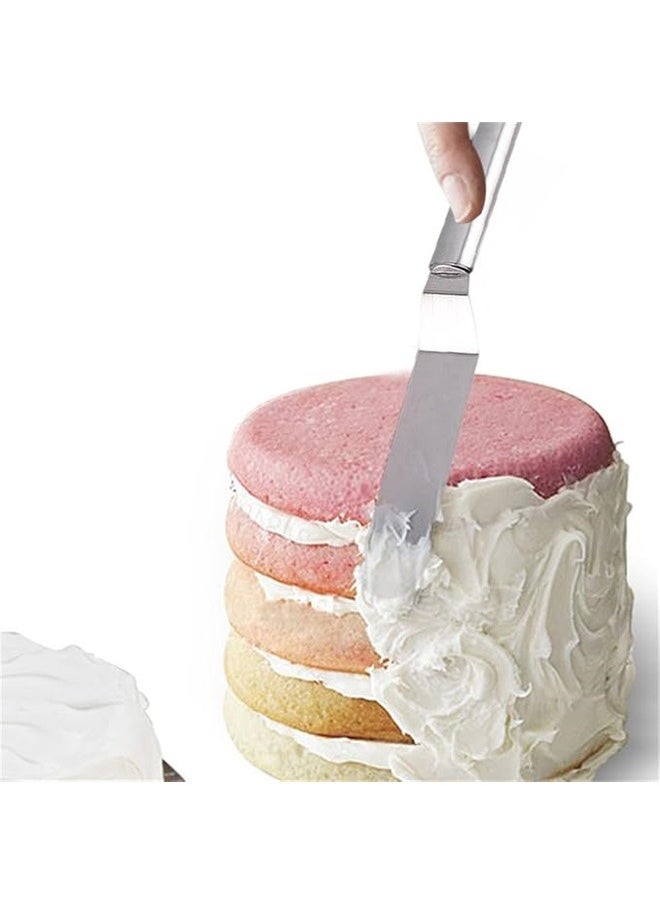 Generic Stainless Steel Cake Butter Spatula Silver 32cm，Offset Icing Spatula DIY Cake Cream Cake Offset Spreader Fondant Pastry Tool  - Image 4