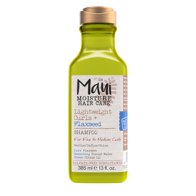 Maui Moisture Lightweight Curls  Flaxseed Shampoo Paraben Free Silicone Free 13 Fl OzGreen