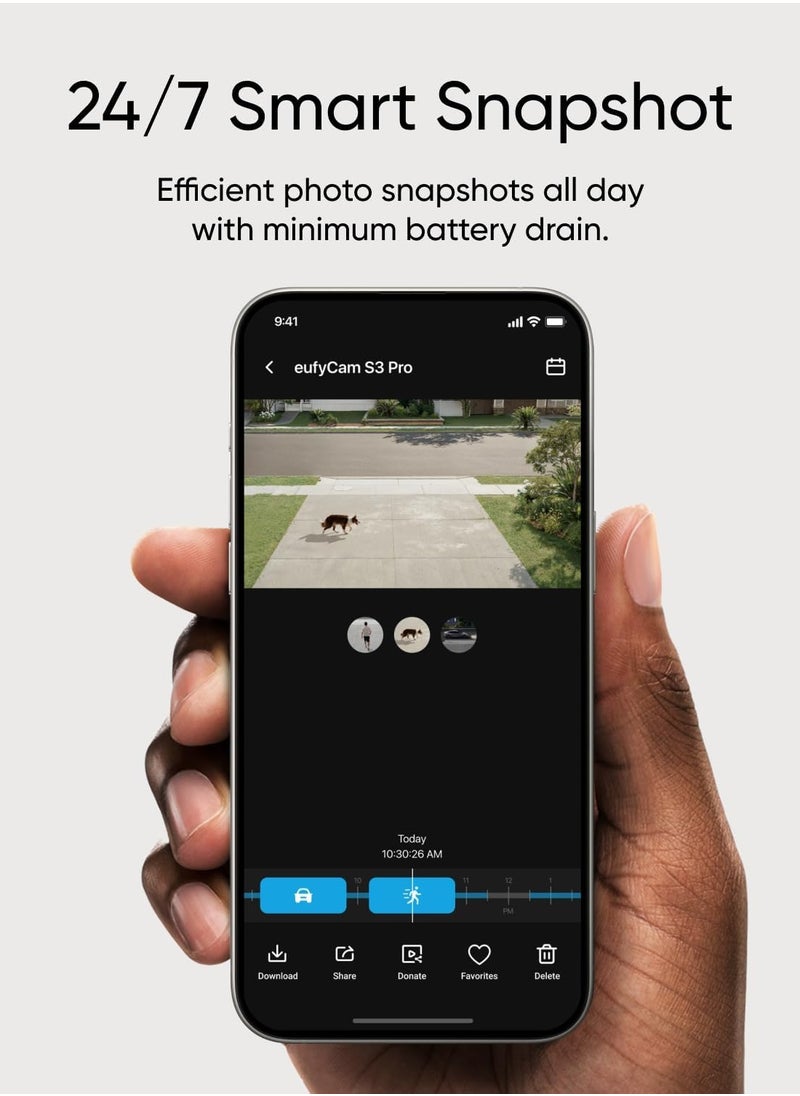 eufy - eufy Security eufyCam S3 Pro Add-on Solar Security Camera Outdoor Wireless, Colour Night Vision, 4K Resolution, Forever Power 2.0, Face Recognition AI, Expandable Local Storage, No Monthly Fee - Image 1