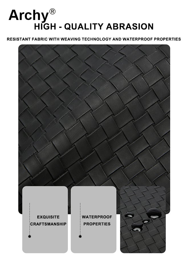 Archy Men's Woven Business Briefcase - Lightweight Laptop Bag with Removable Strap, Water-Resistant Office Bag for Work & Travel  - Image 4
