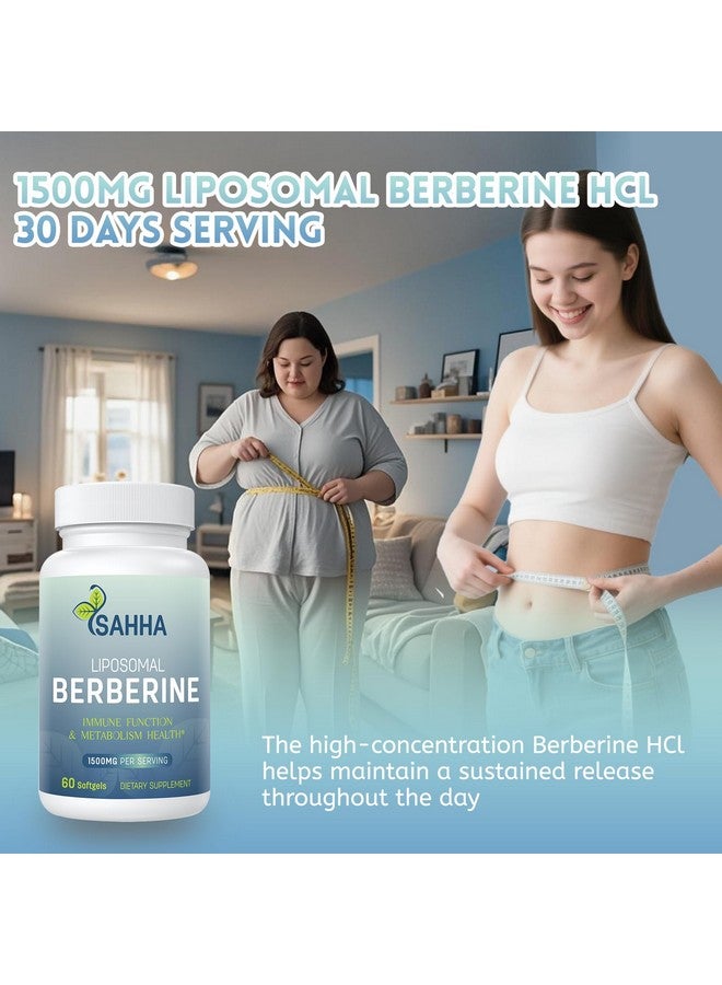 Sahha Liposomal Berberine HCL 1500mg - Supports AMPK & GLP-1 Activation, High Bioavailability for Men and Women Overall Health Supplement（2 Pack - Image 2