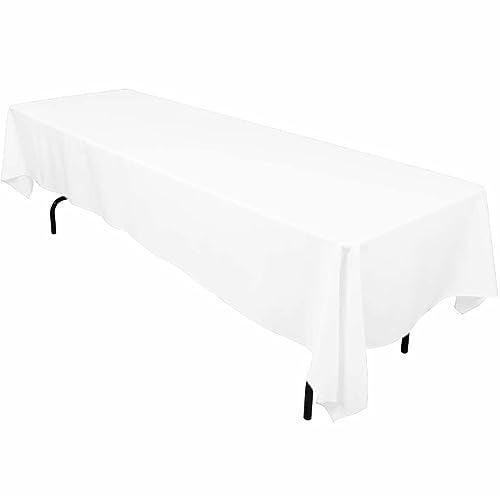LTC LINENS 60126-010101 Tablecloth, 60 x 126 in, White - Image 1