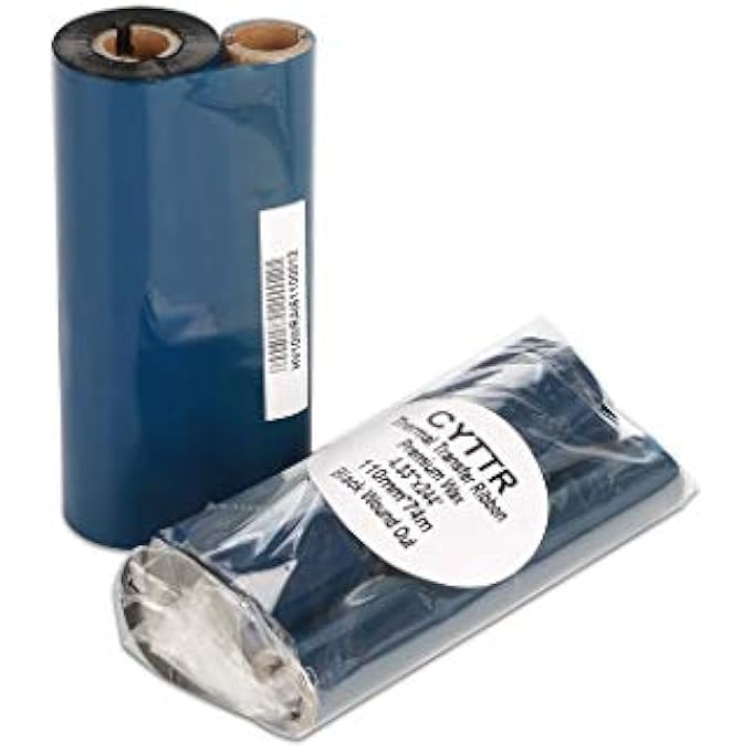 TRANSFER WAX RIBBON FOR ZEBRA ELTRON DATAMAX THERMAL 10 ROLLS -110MM X 74M - Image 2