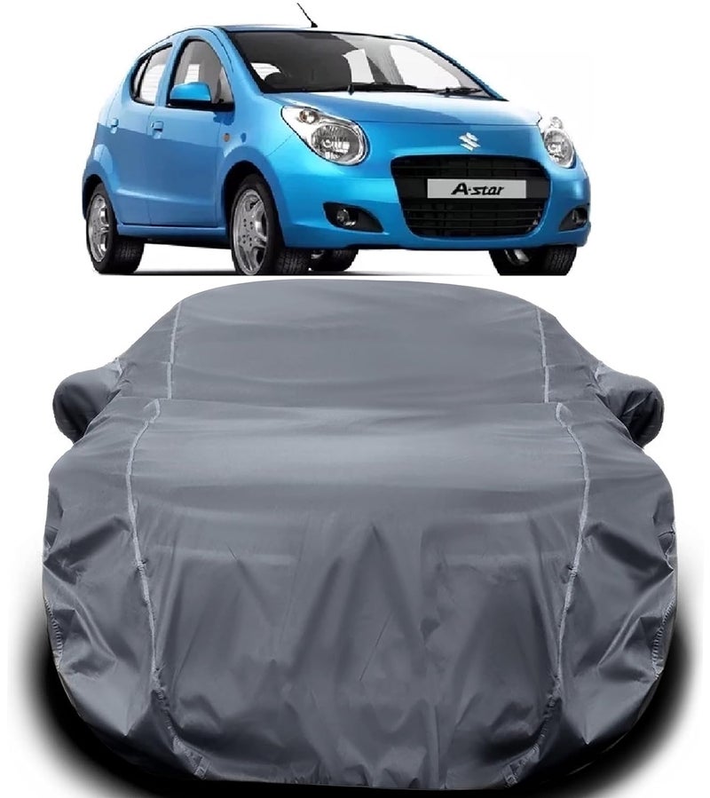 PODWILS Maruti Suzuki AStar Car Cover - Waterproof, Triple Stitched, Fully Elastic Ultra Surface Body Protection for A-Star (Grey Look) - Image 1