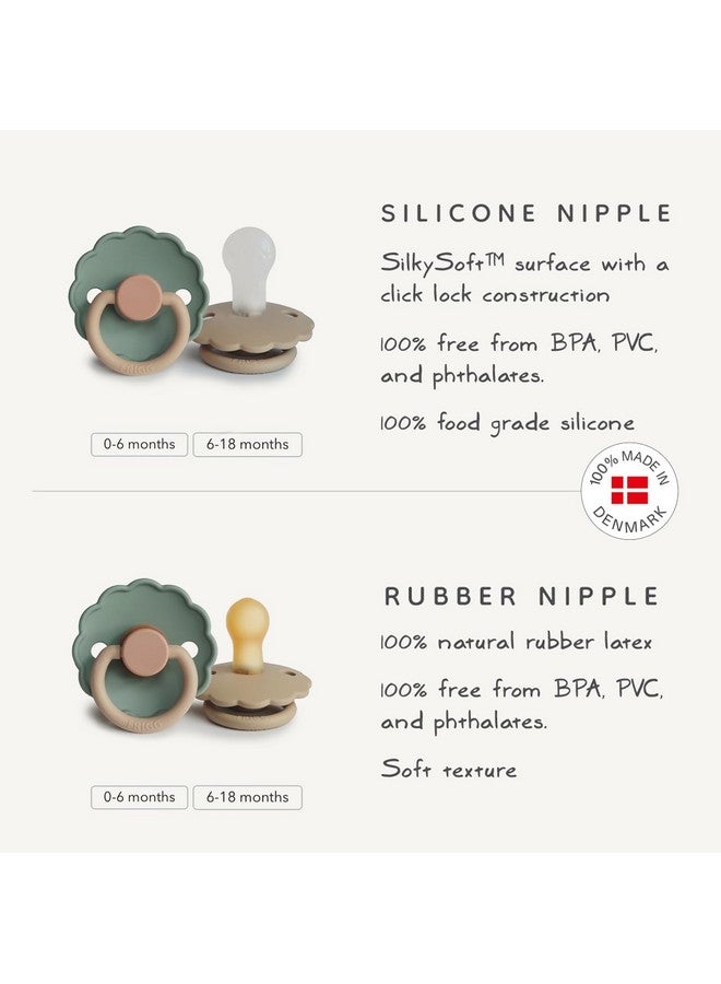 فريج لهاية أطفال فريج ديزي من المطاط الطبيعي | صُنعت في الدنمارك | خالية من مادة BPA (زهرة الخشخاش/الذئب، مقاس ٢) - عبوة من قطعتين - Image 3