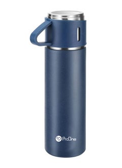 ProOne ProOne PSB02 500ml Stainless Steel Vacuum Thermos flask with Silicone Handle and Insulated Water bottle with 2 stainless steel cups set for Hot and Cold Outdoor travel | Gift box  - Image 4