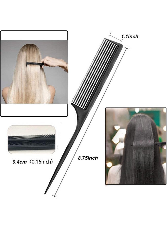 AFT90 Professional Teasing Comb Fine And Wide Tooth Hair Barber Comb Black Carbon Fiber Cutting Styling Hairdressing Comb For All Hair Types - Image 3