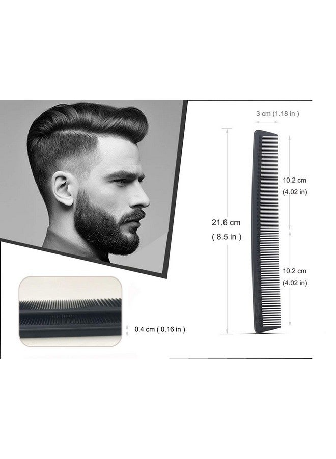 AFT90 Professional Teasing Comb Fine And Wide Tooth Hair Barber Comb Black Carbon Fiber Cutting Styling Hairdressing Comb For All Hair Types - Image 2
