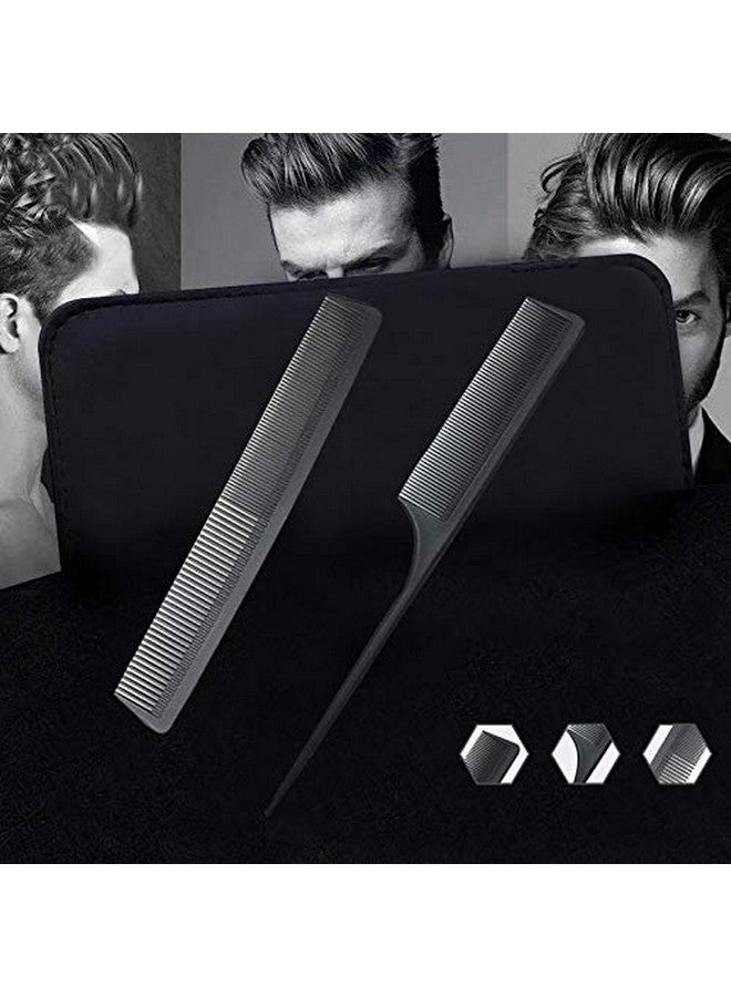 AFT90 Professional Teasing Comb Fine And Wide Tooth Hair Barber Comb Black Carbon Fiber Cutting Styling Hairdressing Comb For All Hair Types - Image 4