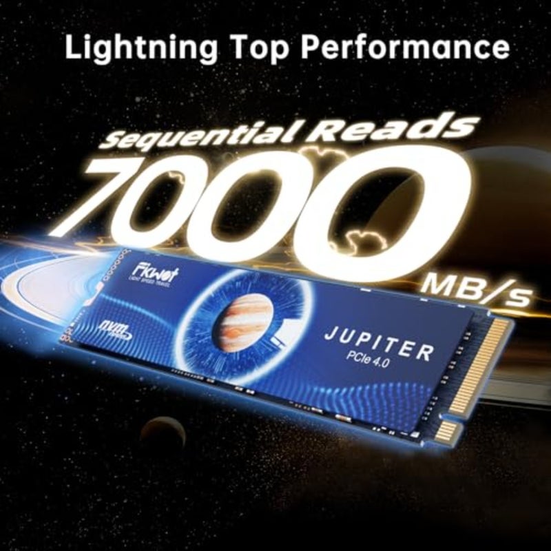 SSD للألعاب PS5: M.2 1 تيرابايت NVMe PCIe 4.0، أسود، سرعة قراءة تصل إلى 7100 ميجابايت/ثانية - Image 2