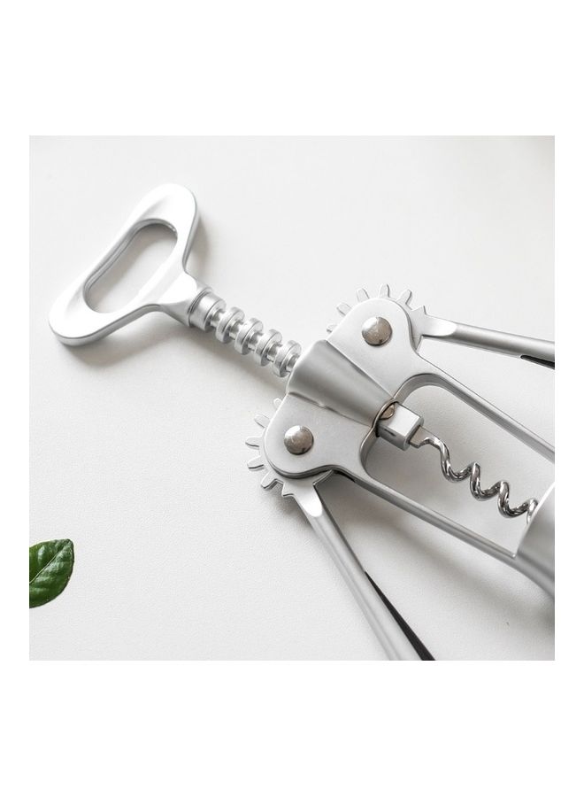 NIBEMINENT Multifunctional Manual Zinc Alloy Bottle Opener Silver  - Image 2