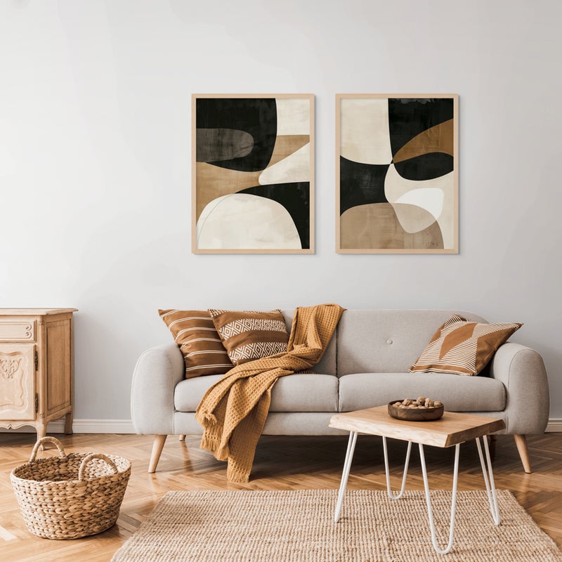 آرت دیکور  ديكور فني، طباعة بورتريه فنية جميلة مؤطرة، فن جداري تجريدي حديث، مطبوعات تجريدية بسيطة، ديكور جداري لغرفة المعيشة أو غرفة النوم أو المكتب أو ديكور المنزل - Image 3