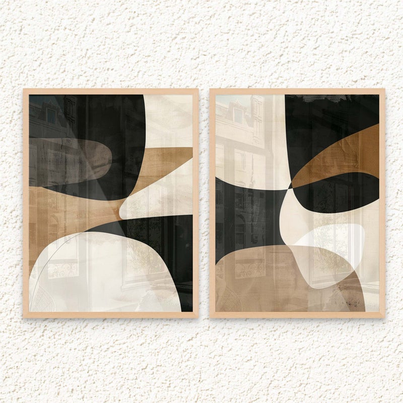 آرت دیکور  ديكور فني، طباعة بورتريه فنية جميلة مؤطرة، فن جداري تجريدي حديث، مطبوعات تجريدية بسيطة، ديكور جداري لغرفة المعيشة أو غرفة النوم أو المكتب أو ديكور المنزل - Image 1