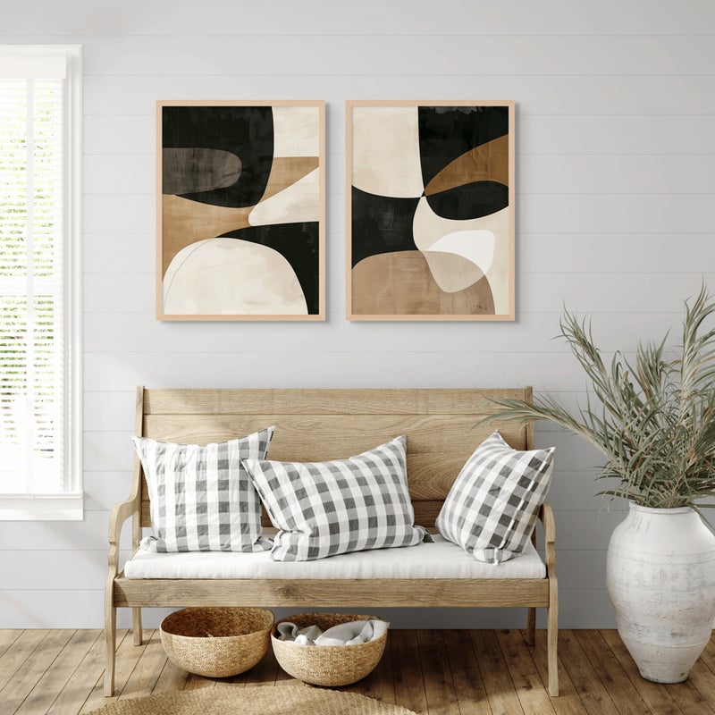 آرت دیکور  ديكور فني، طباعة بورتريه فنية جميلة مؤطرة، فن جداري تجريدي حديث، مطبوعات تجريدية بسيطة، ديكور جداري لغرفة المعيشة أو غرفة النوم أو المكتب أو ديكور المنزل - Image 2