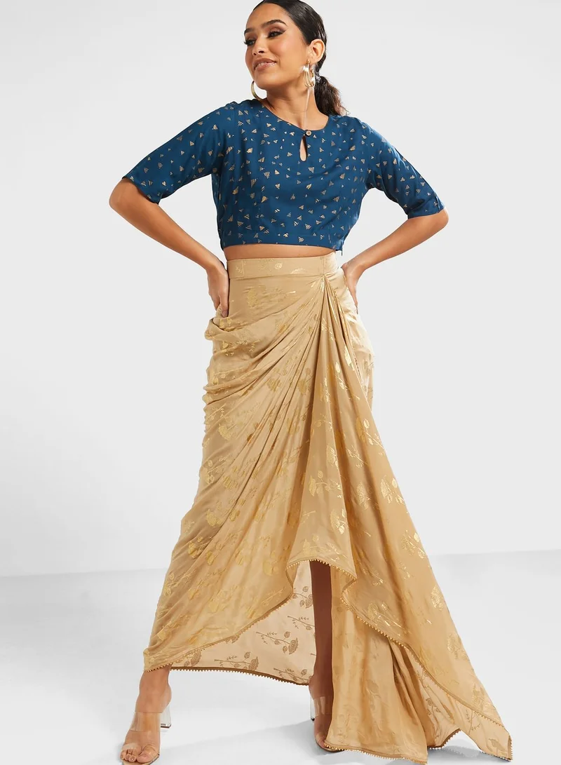 kolaba Printed Crop Top