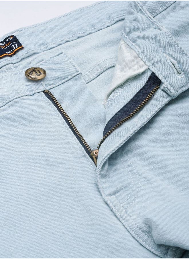 The Indian Garage Co Men Slim Straight Fit Solid Mid-Rise Stretchable Jeans  - Image 3