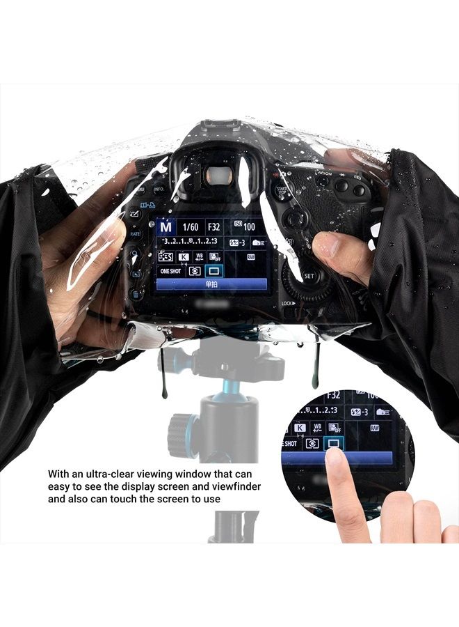 Kiorafoto DSLR Mirrorless Camera Rain Cover Sleeve Raincoat Dust Proof Protector for Sony A7R V A7IV III II A7C A7RIV A7RIII A7SIII Nikon Z7 Z6II Z5 Z50 D850 D810 D780 D7500 D7200 D5600 Coolpix P950 P1000 P900 - Image 2