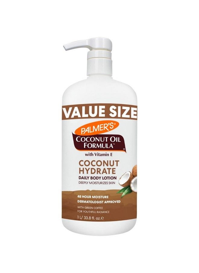 PALMER'S - Coconut Oil Formula Body Lotion For Dry Skin Hand & Body Moisturizer With Green Coffee Extract & Vitamin E Value Size Pump Bottle 33.8 Fl Oz Pack Of 1 - Image 1