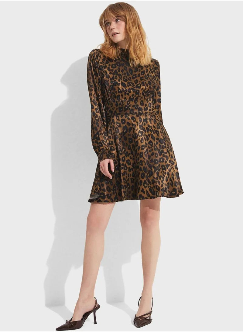 JUNE Leopard Print Dress