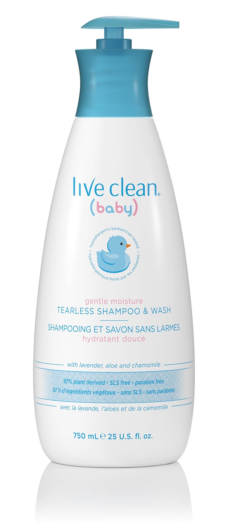 Live Clean Baby TEARLESS SHAMPOO WASH Organic Eco Friendly 750 ml 25 fl oz - Image 1