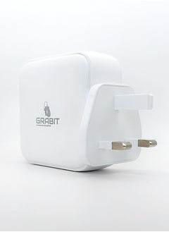 GRABIT Wall Charger 100W GaN Charger Fast & Multi-Device Charging Charge multiple devices with 100W PD, three USB-C, and one USB-A port. GaN technology ensures efficient, compact, and travel-friendly charging. Compatible with iPhone, Samsung, OnePlus, Xiaomi, Huawei, Google Pixel, iPads, MacBooks, and more. Ideal for home, office, and travel.  - Image 3