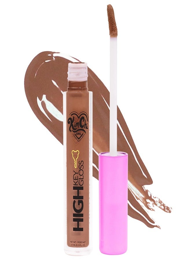 Kimchi Chic Beauty High Key Gloss, High-Shine Lip Gloss Helps Illuminate Your Look and Face, Non-Sticky, Nude With Rich Soft Brown Undertone, 17 Earthy, 3.5ml - Image 2