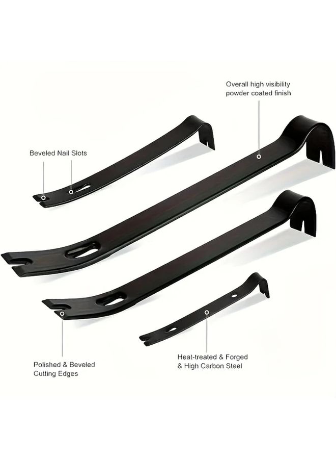 Heavy Duty 15 Inch Flat Pry Bar Nail Puller Claw Bar Forged Steel Utility Tool - Image 2