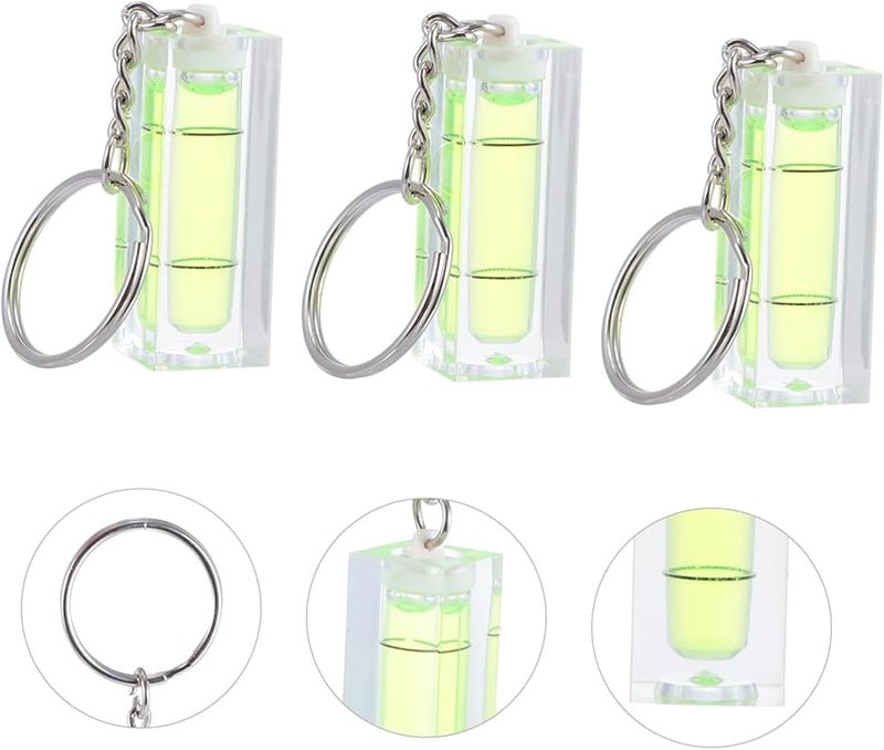Mikikit 6pcs Mini Bubble Level Keychain Pocket Spirit Level Tool for Home Office Projects - Image 5