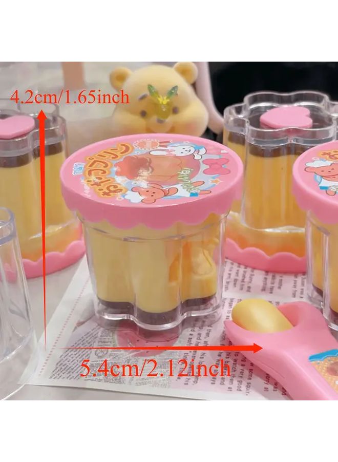 Strawberry Pudding Feeding Toy Set With Spoon Jelly Pretend Play Sensory Gift - Image 3