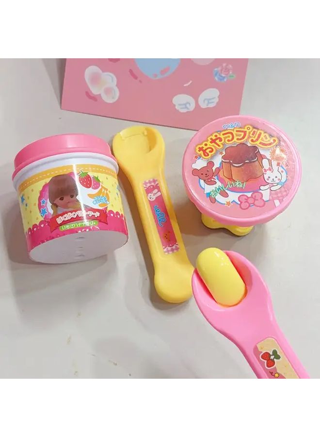 Strawberry Pudding Feeding Toy Set With Spoon Jelly Pretend Play Sensory Gift - Image 2