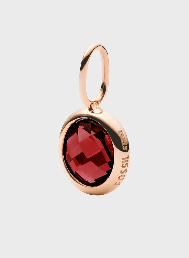 FOSSIL Garnet Charm