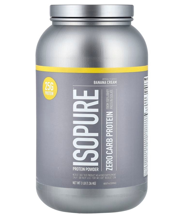 Isopure Zero Carb Protein Powder Banana Cream 3 lb (1.36 kg)