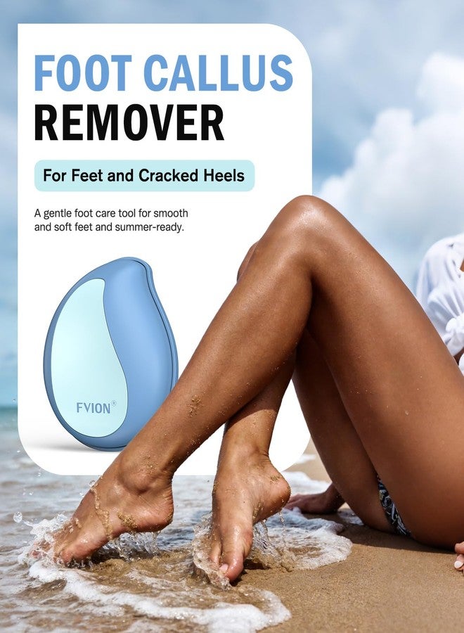 FVION Nano Glass Foot File for Callus Removal – Gentle Foot Pumice Stone with Cover, Portable Dead Skin Foot Scrubber, Portable Pedi Egg Foot Care Tool – Blue - Image 5