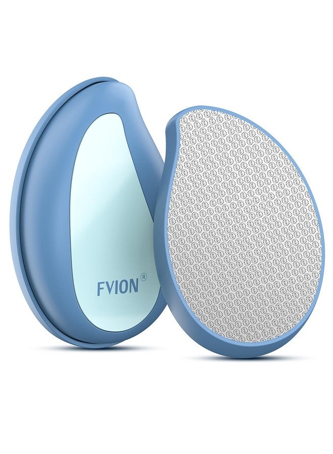 FVION Nano Glass Foot File for Callus Removal – Gentle Foot Pumice Stone with Cover, Portable Dead Skin Foot Scrubber, Portable Pedi Egg Foot Care Tool – Blue - Image 1