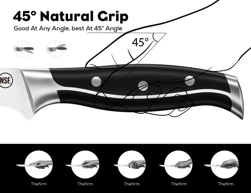 BRODARK 7" Boning Knife - Deboning for Meat Cutting With Full Tang Handle - High Carbon Stainless Steel Fillet - NSF Certified, Steel-King Series - Image 5