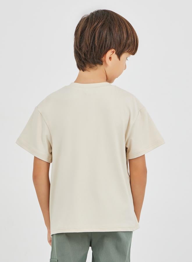 Styli Slogan Print Round Neck T-Shirt - Image 4