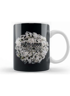 Print Shop Kpop Fake Love White Floral Mug Porcelain
