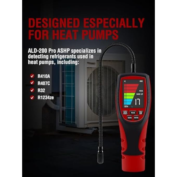 ALD-200 PRO HP KLTEMITTEL LECKSUCHGERT FR WRMEPUMPEN, REFRIGERANT LEAK DETECTOR, FREON-LECKSUCHGERT ERKENNT R22, R134A, R415B, FCKW, HFCKW, HFKW, KOHLENWASSERSTOFFE, HFO - Image 3