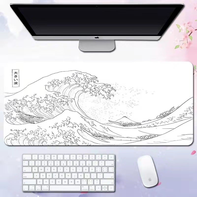Wave Mouse Pad Advertising Game Keyboard Pad Desk Pad Enlarged And Thickeneded Spot Can Be Added With Logo - Image 5