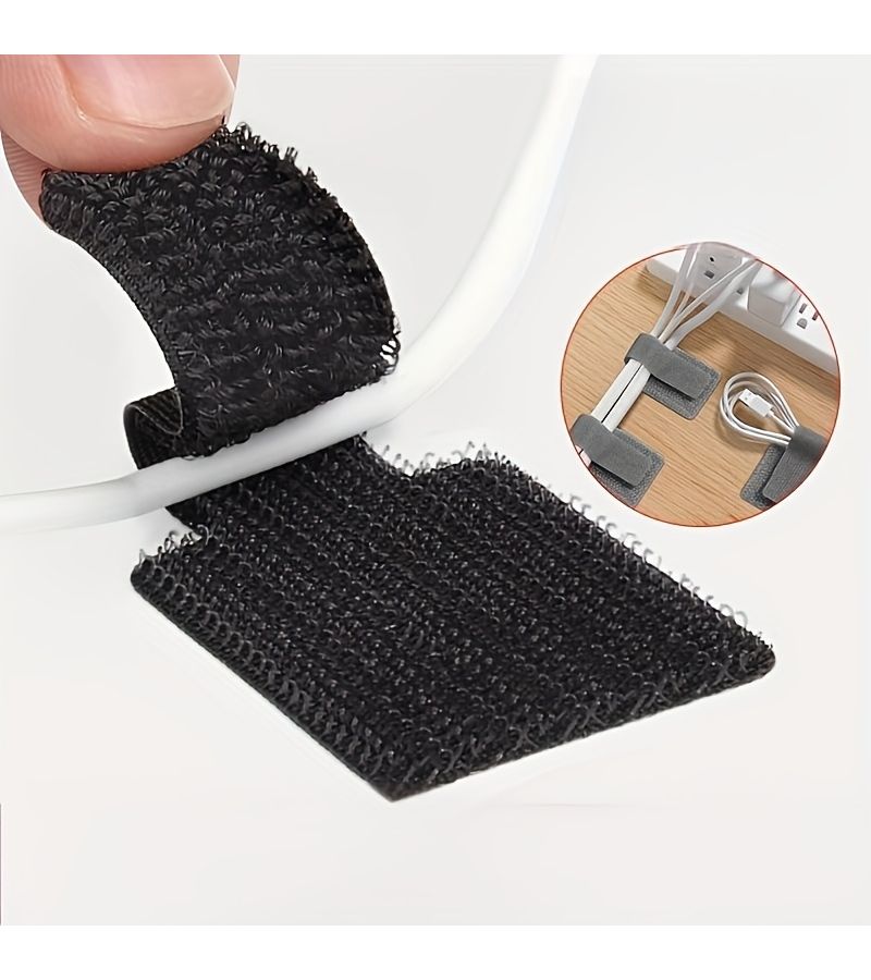 10 Pcs Random Color Nylon Cable Clips Desk Organizer for Computer Cords - Image 4