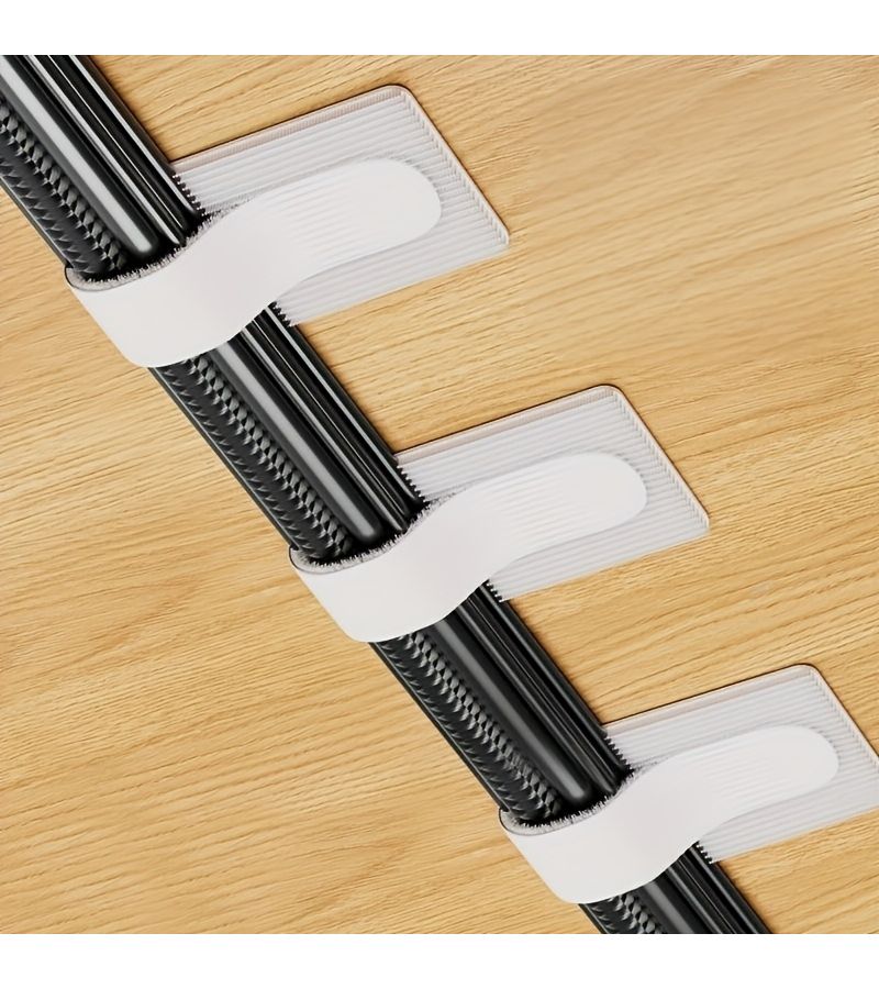 10 Pcs Random Color Nylon Cable Clips Desk Organizer for Computer Cords - Image 1
