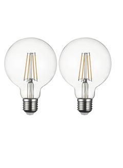 ESNCO E27 LED Bulbs Globe Vintage Filament Led Light Bulbs 8W 850LM(Equal. 75W) G95 No Flicker Edison Screw LED Bulbs, 2700K,Non-dimmable, 2 Packs(G95-E27)  - Image 1