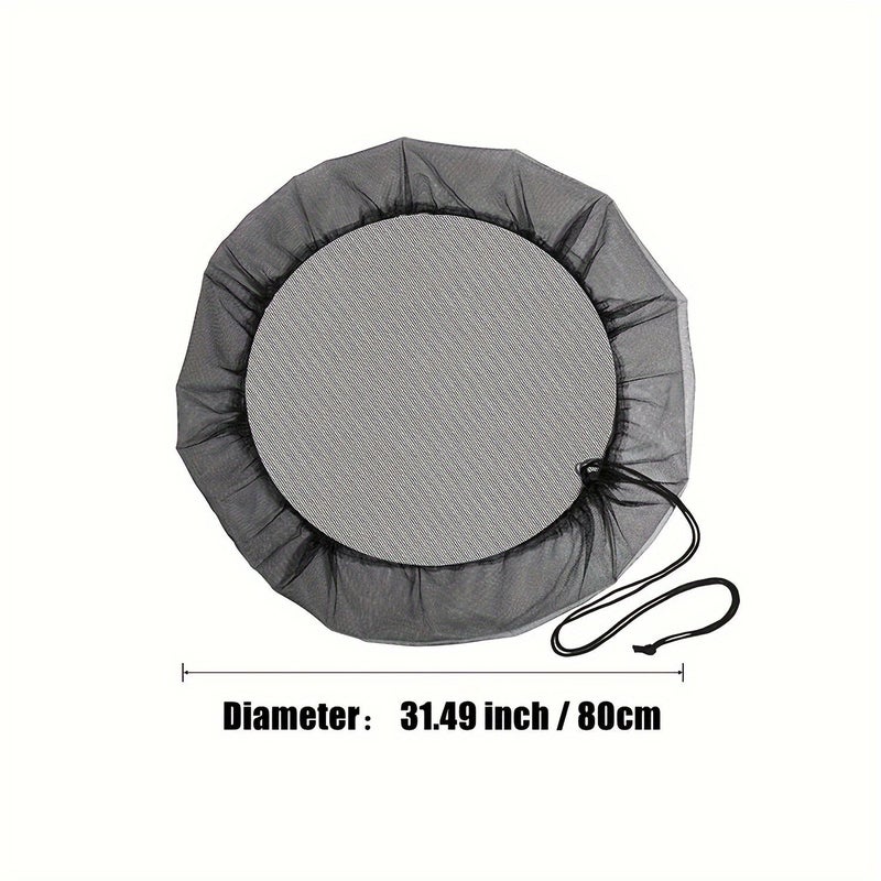 Rain Barrel Mesh Cover 23.62 Inch with Drawstring for Garden Debris Protection - Image 5