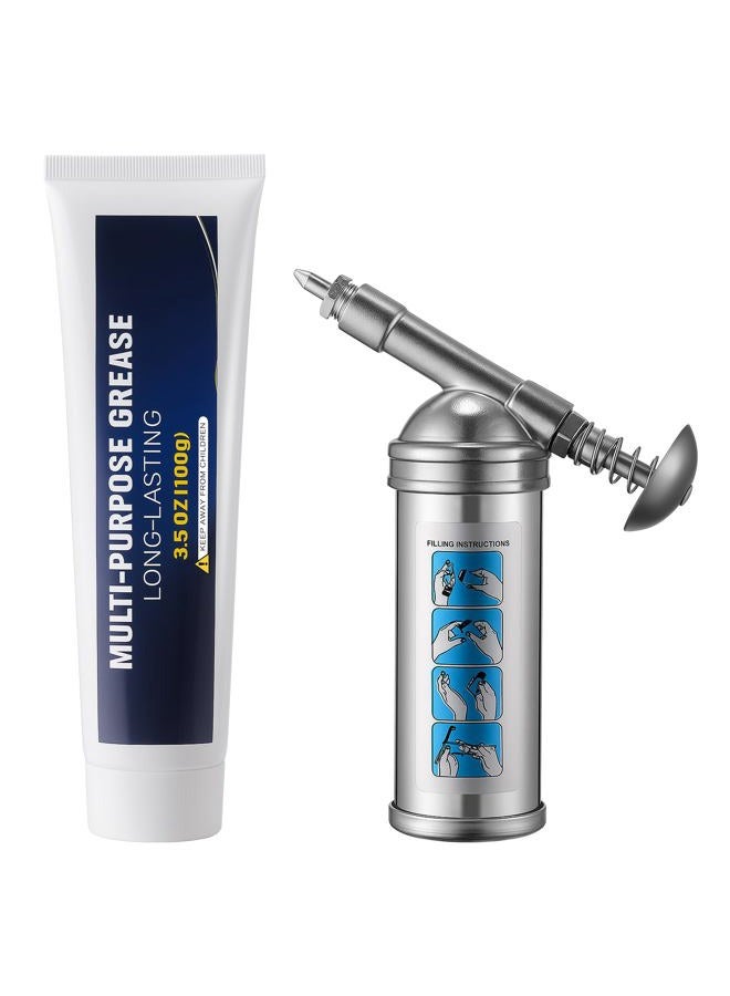 LemonRoad Mini Grease Gun with High Performance Bike lube, Small Grease Gun Kit with Needle Nozzle, Pistol Grip Bicycle lube Tools 3OZ Cartridges, Lubrication Tool for Bicycle, Chain, Wheel Bearings - Image 1