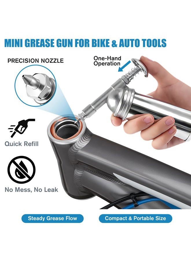 LemonRoad Mini Grease Gun with High Performance Bike lube, Small Grease Gun Kit with Needle Nozzle, Pistol Grip Bicycle lube Tools 3OZ Cartridges, Lubrication Tool for Bicycle, Chain, Wheel Bearings - Image 3