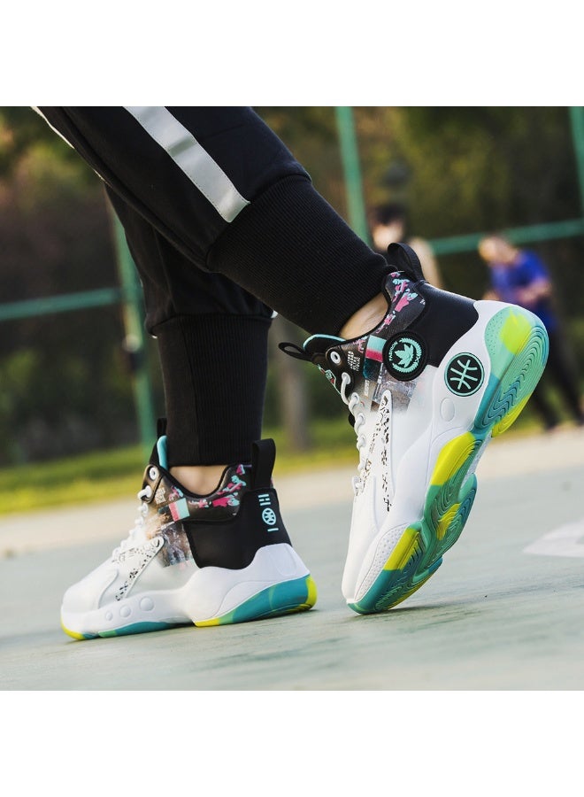 NIBEMINENT Men Shoe High Top Men Basketball Shoe for Men Running Shoe Caual Sneaker for Men - Image 2