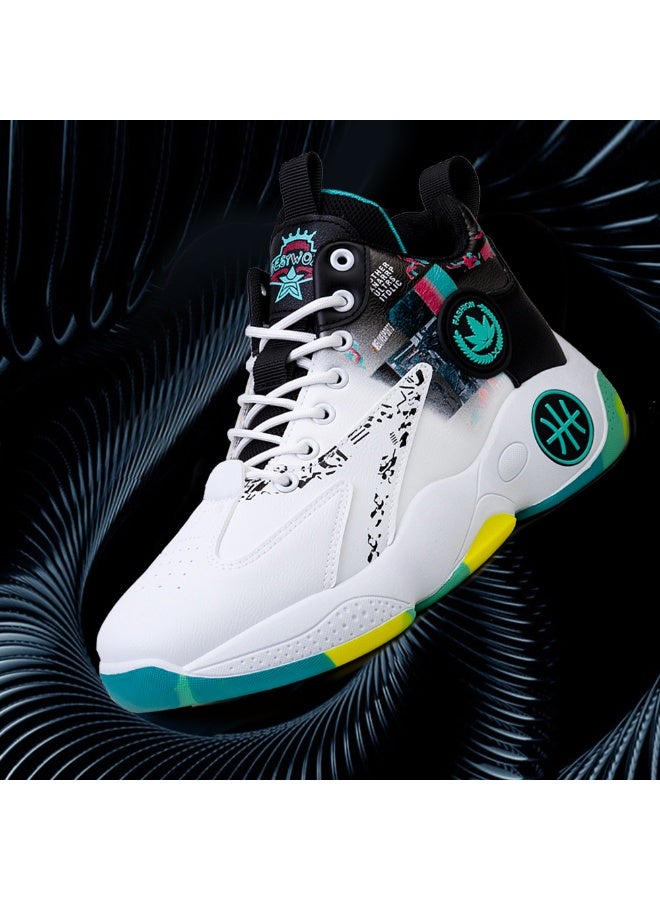 NIBEMINENT Men Shoe High Top Men Basketball Shoe for Men Running Shoe Caual Sneaker for Men - Image 1